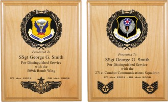 Sample of 9X12 Single or Double Laser Engraved Logos